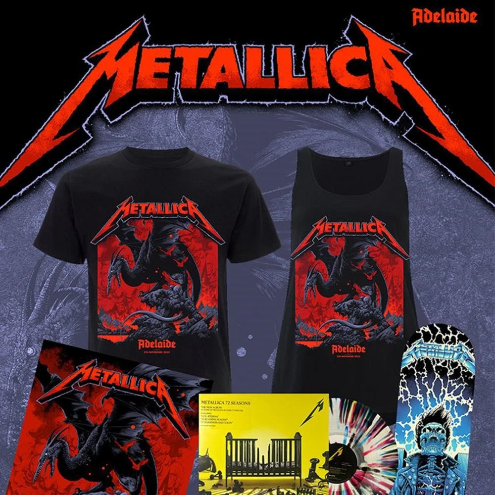 Official Metallica Ken Taylor’s M72Adelaide Pop-Up Shop-exclusive poster T-Shirt