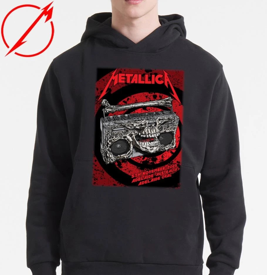 Official Metallica M72 Adelaide Poster Artwork By Glenno Smith On November 5th 2025 At Adelaide Oval Australia Merch T-Shirt
