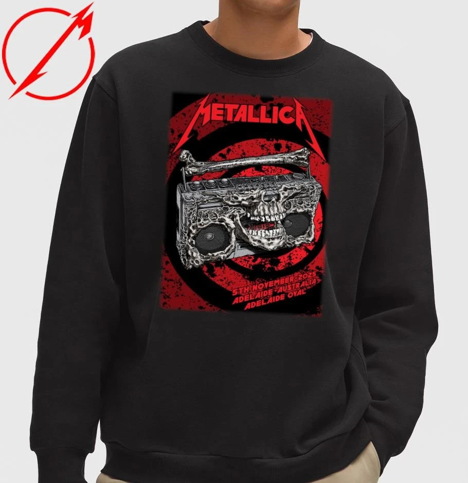 Official Metallica M72 Adelaide Poster Artwork By Glenno Smith On November 5th 2025 At Adelaide Oval Australia Merch T-Shirt