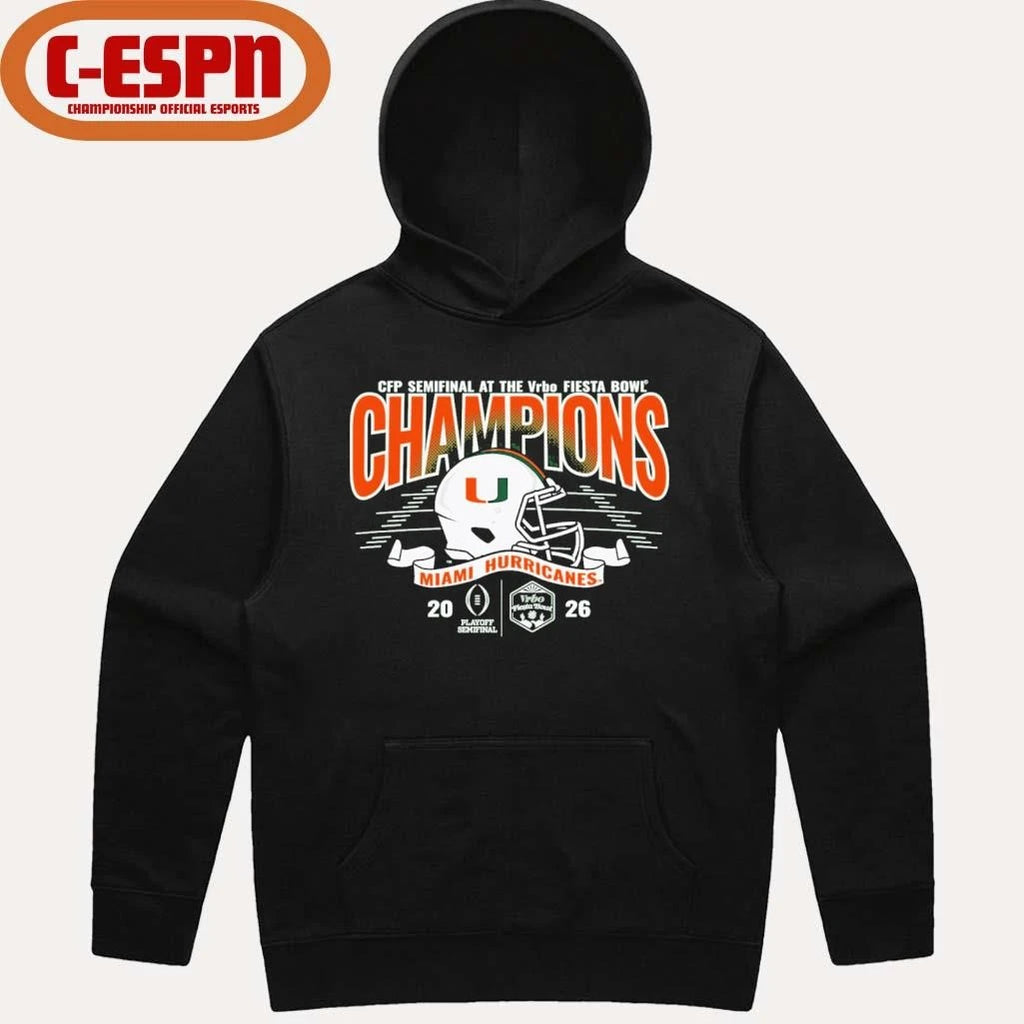 Official Miami 2026 VRBO Fiesta Bowl Champions T-shirt