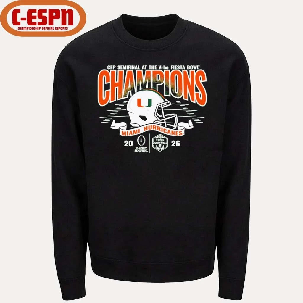 Official Miami 2026 VRBO Fiesta Bowl Champions T-shirt