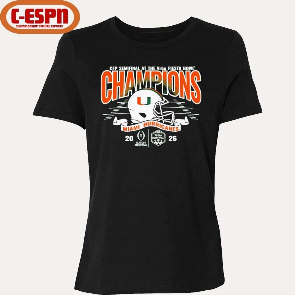 Official Miami 2026 VRBO Fiesta Bowl Champions T-shirt