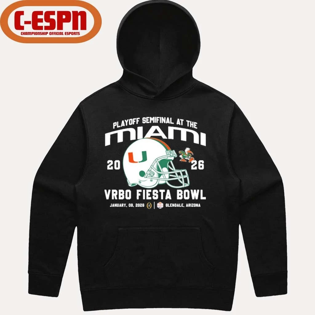 Official Miami CFP Playoff Fiesta Bowl Helmet Shirt