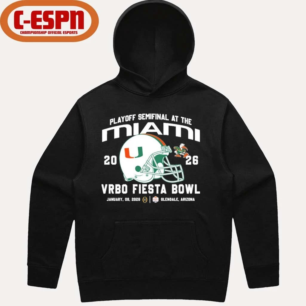 Official Miami CFP Playoff Fiesta Bowl Helmet Shirt