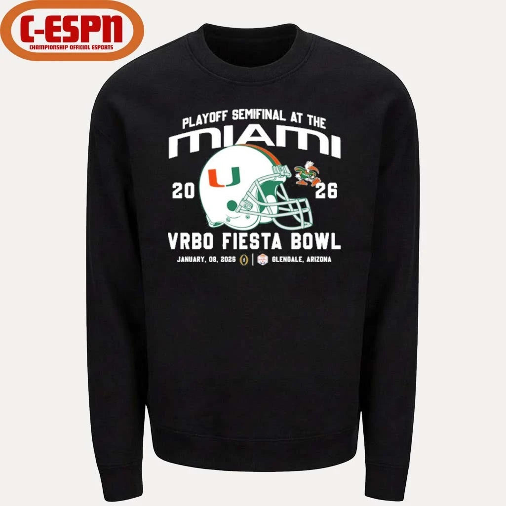 Official Miami CFP Playoff Fiesta Bowl Helmet Shirt