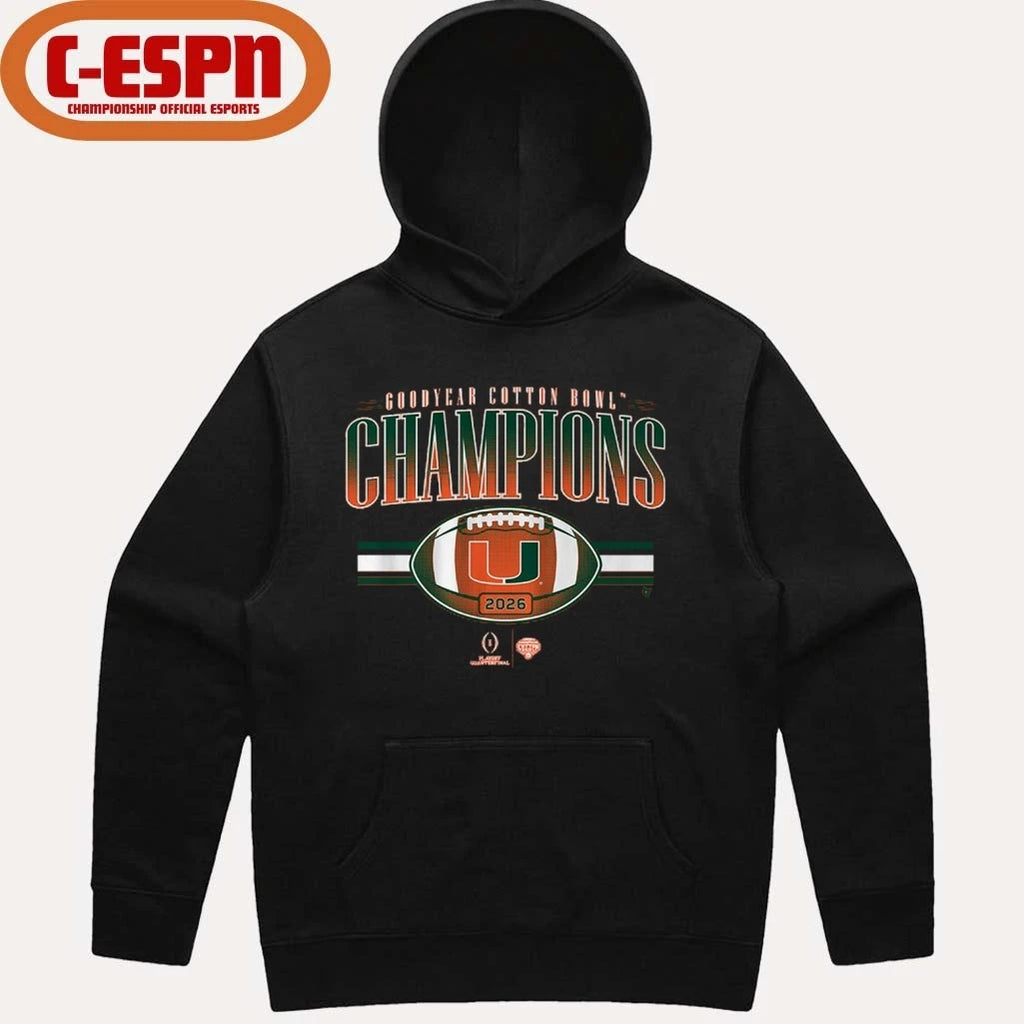 Official Miami Football CFP Cotton Bowl Champions Shirt