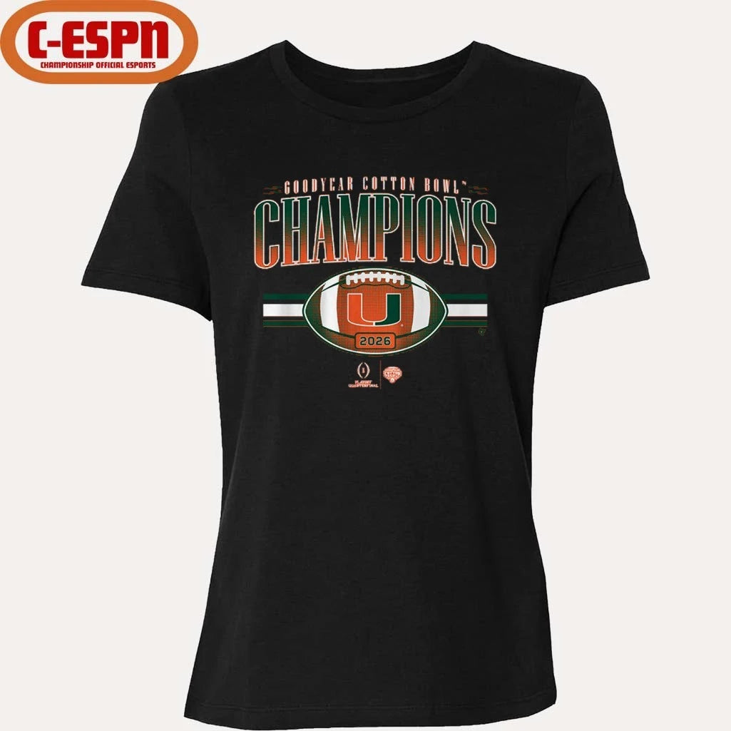 Official Miami Football CFP Cotton Bowl Champions Shirt