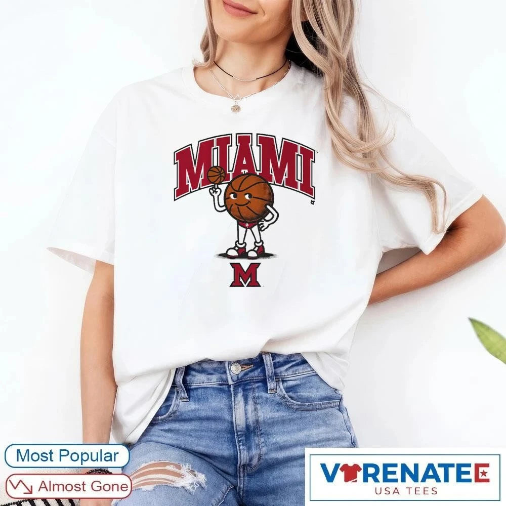 Official Miami OH Redhawks Basketball Swimsuit Basketball T-Shirt