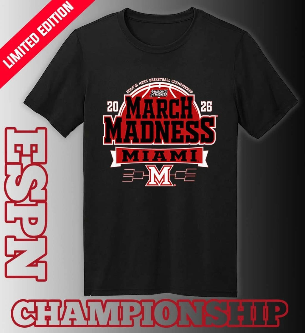 Official Miami RedHawks 2026 NCAA Men’s Basketball March Madness Bound Shirt
