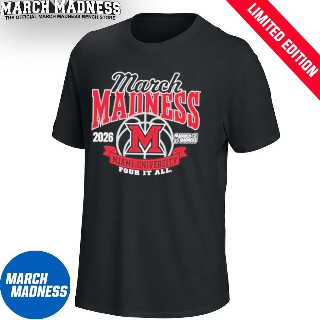 Official Miami RedHawks 2026 NCAA Women’s March Madness Bound Shirt
