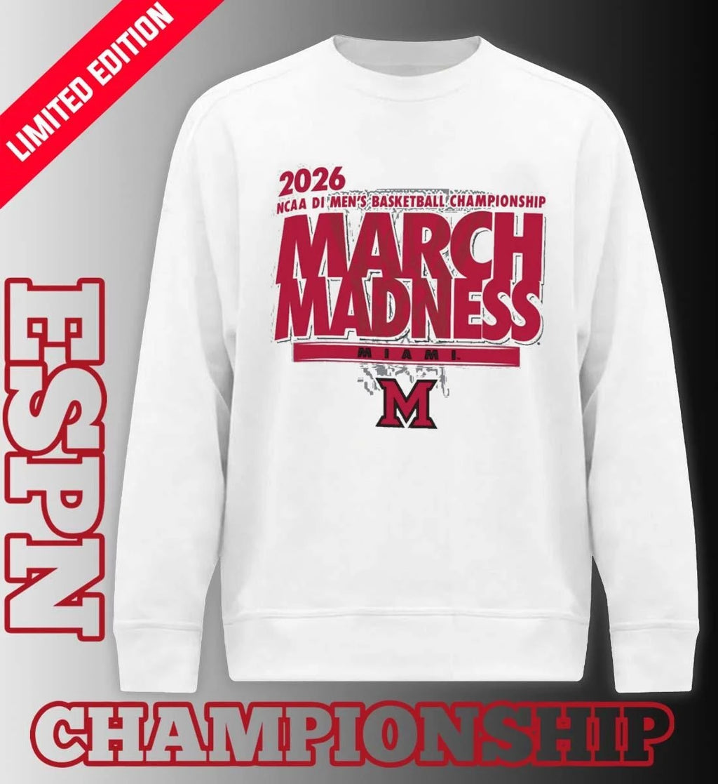 Official Miami Redhawks 2026 NCAA DI Basketball March Madness – First Four Shirt