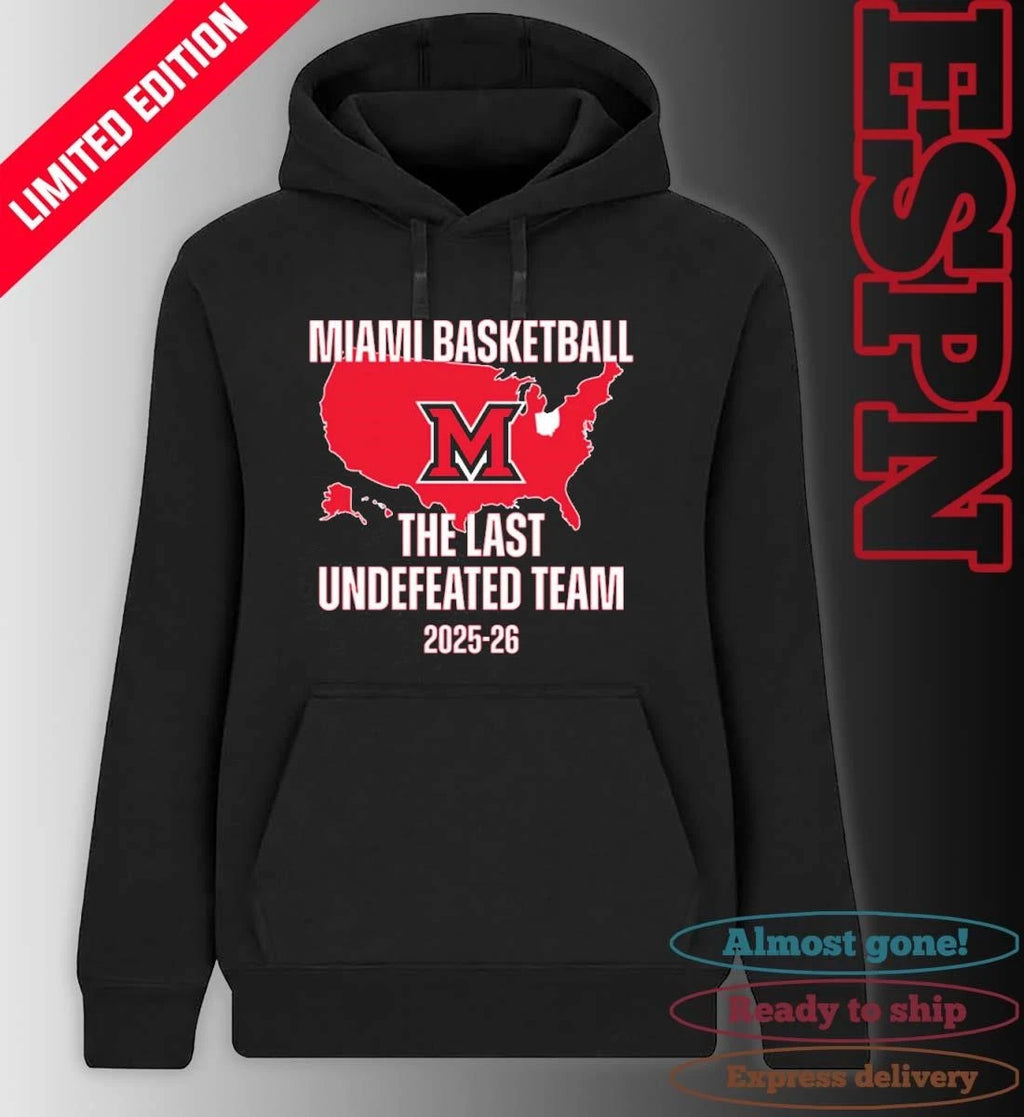 Official Miami Redhawks Basketball 2026 Last Undefeated Team Shirt