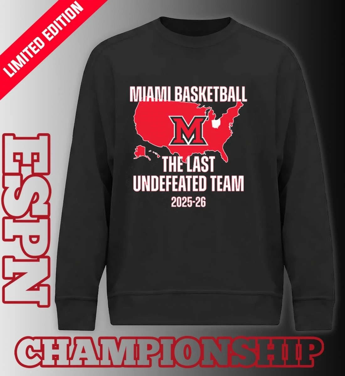 Official Miami Redhawks Basketball 2026 Last Undefeated Team Shirt