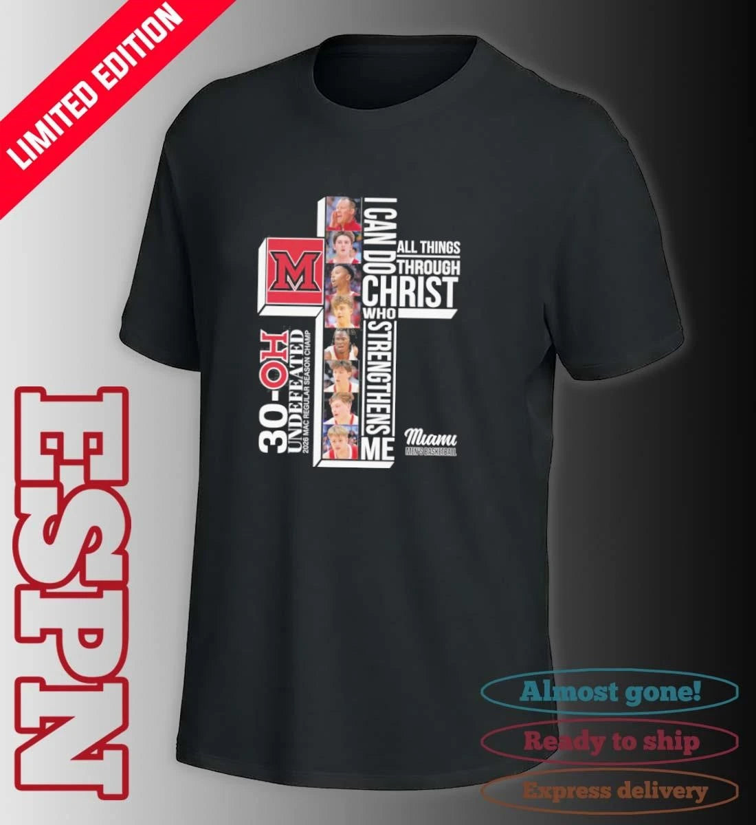 Official Miami Redhawks Basketball I Can Do All Things Through Christ Who Strengthens Me Shirt