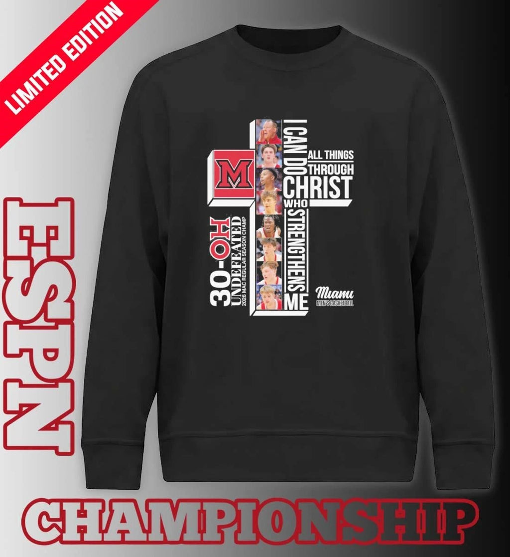 Official Miami Redhawks Basketball I Can Do All Things Through Christ Who Strengthens Me Shirt