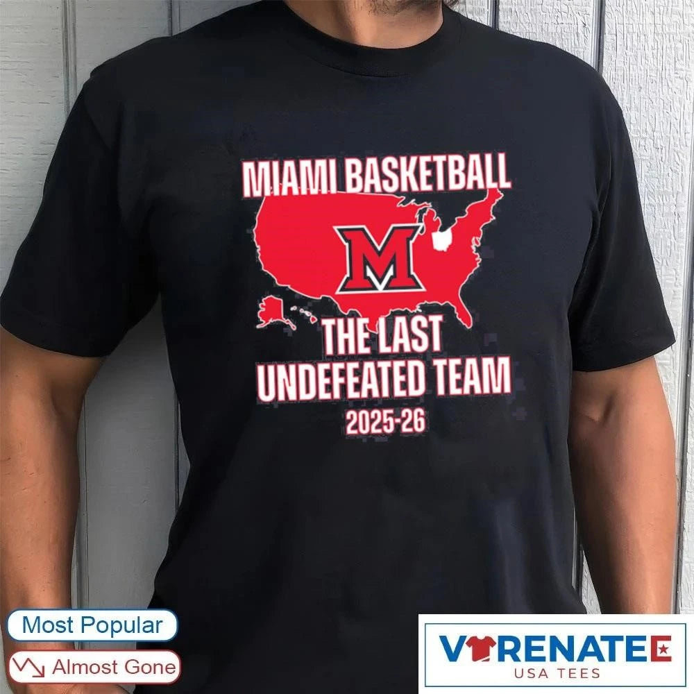 Official Miami Redhawks Black Last Undefeated Team 2025-2026 T-shirt