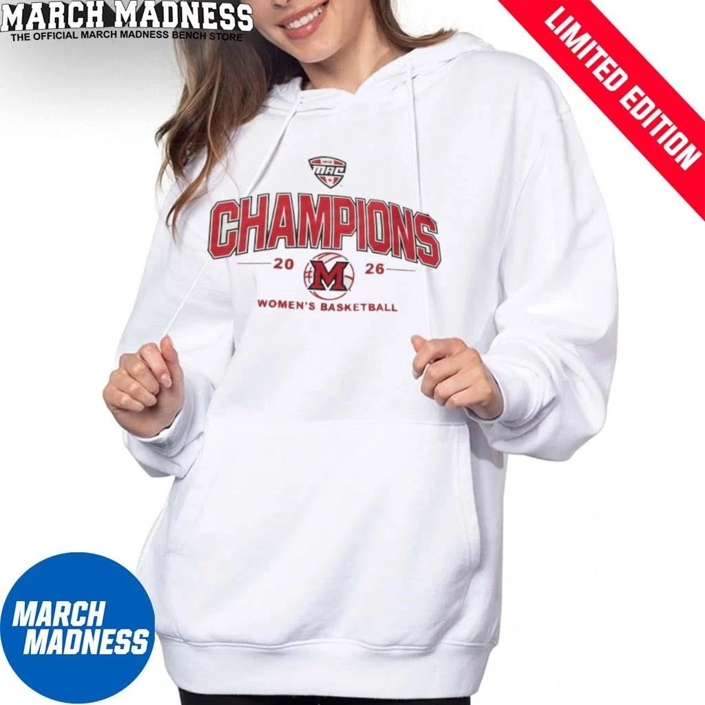 Official Miami Redhawks MAC Champions 2026 Women’s Basketball T-Shirt