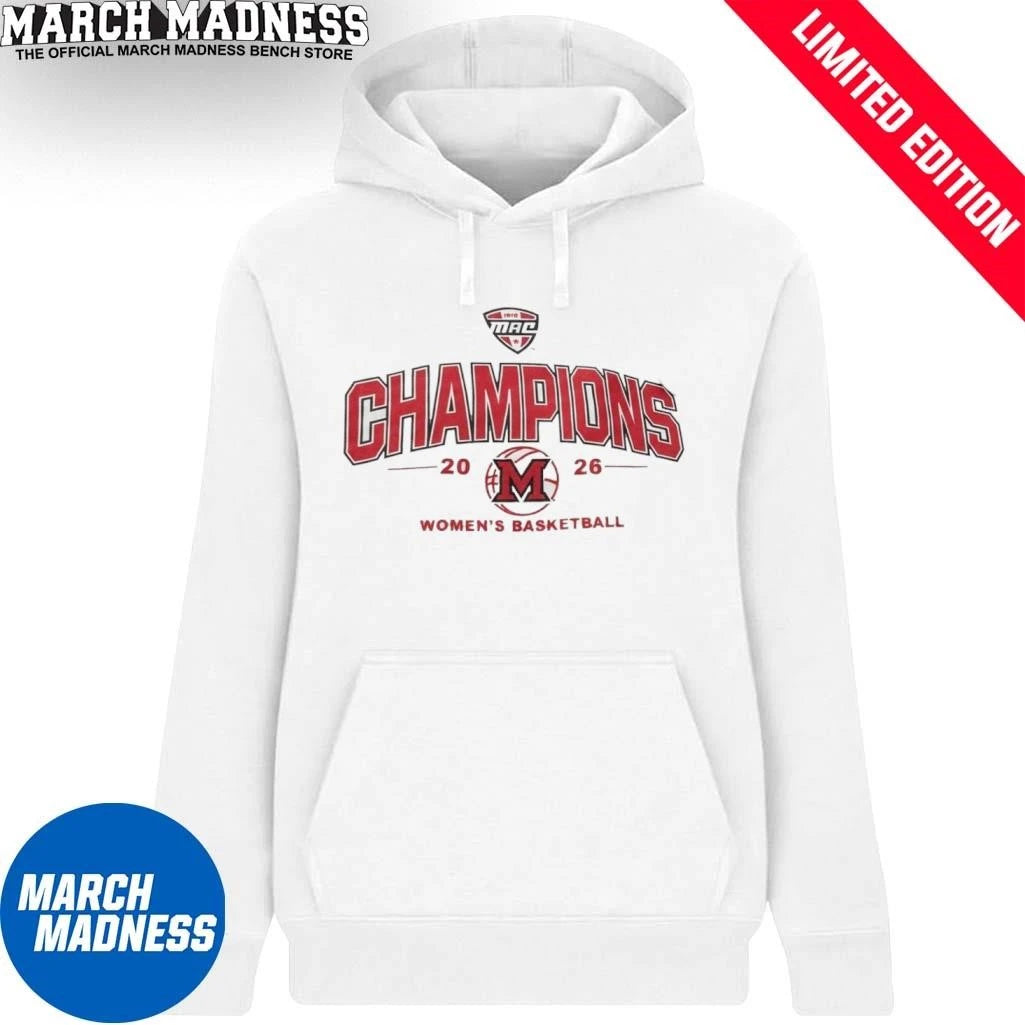 Official Miami Redhawks MAC Champions 2026 Women’s Basketball T-Shirt