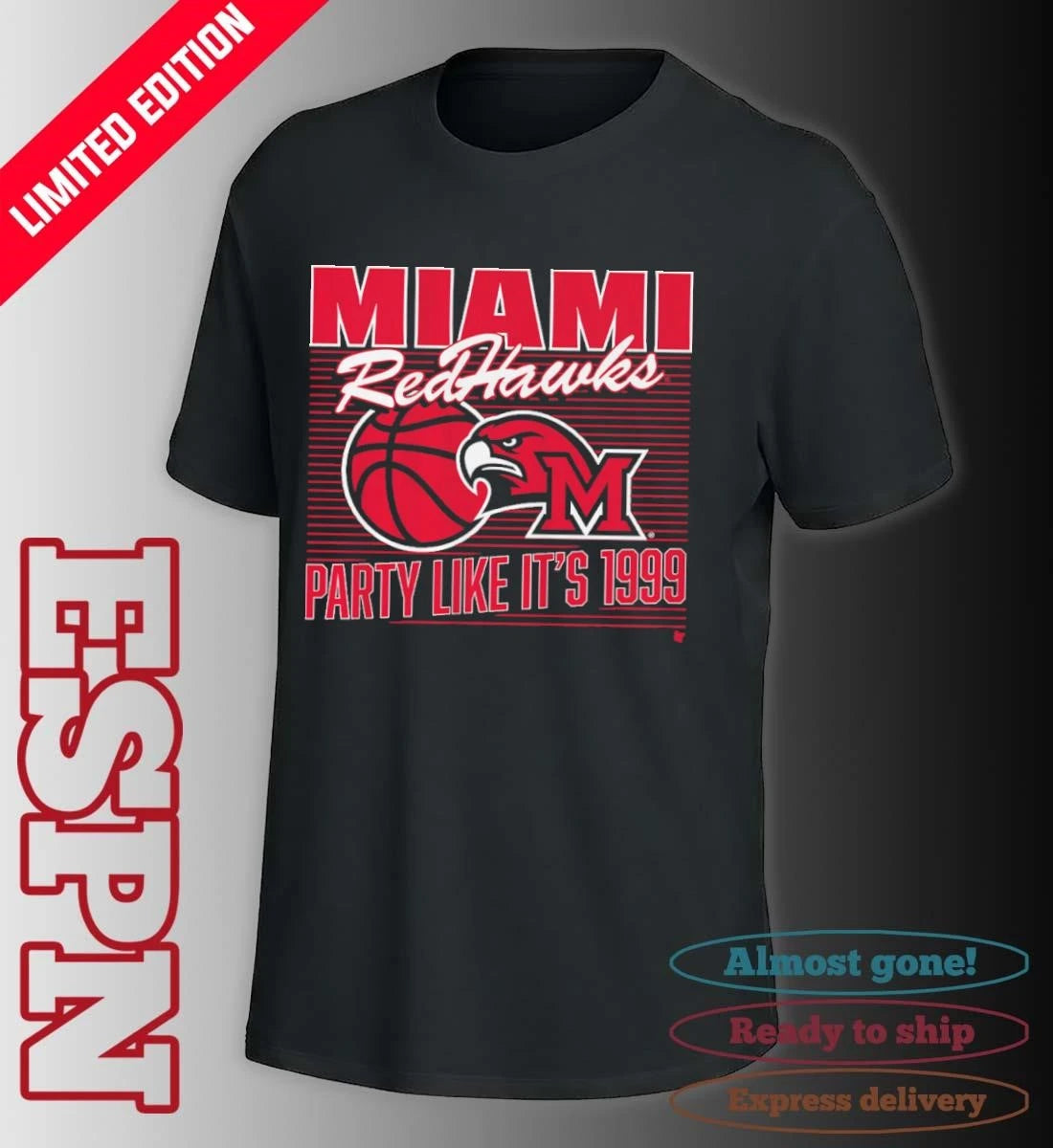 Official Miami University RedHawks Basketball Party Like It’s 1999 Shirt