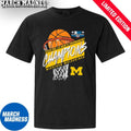 Official Michigan Men’s Basketball Big 10 Tournament Champions Basket T-Shirt