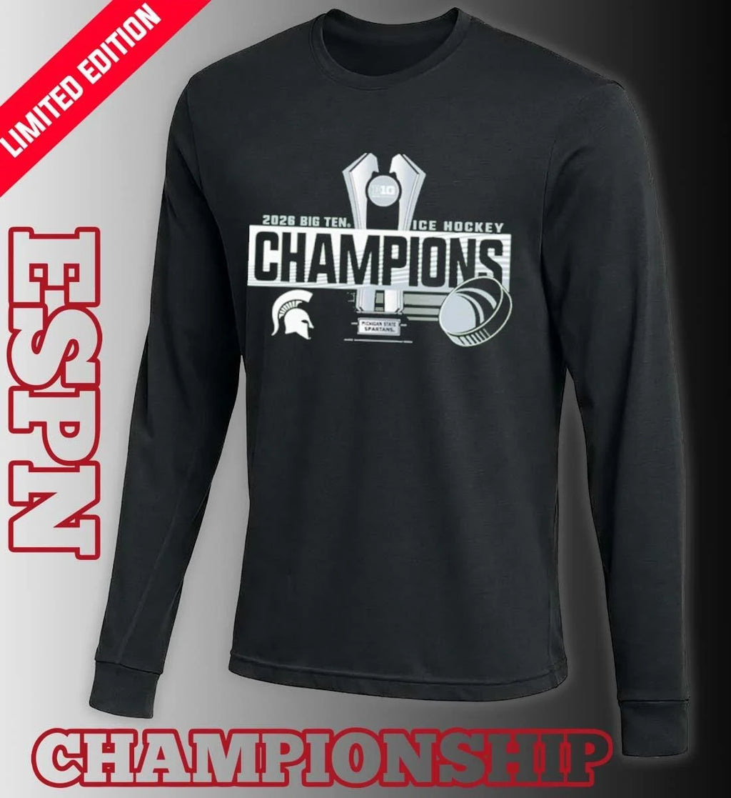 Official Michigan State Spartans 2026 Big Ten Men’s Ice Hockey Regular Season Champions Shirt