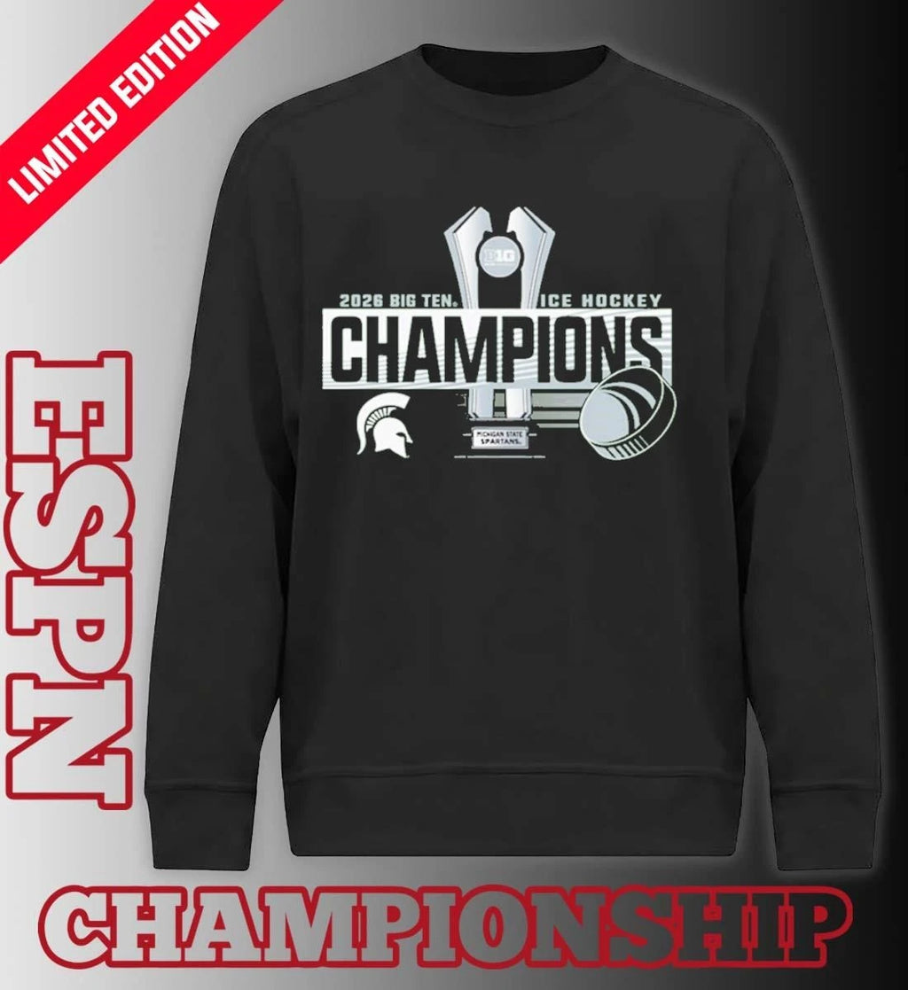 Official Michigan State Spartans 2026 Big Ten Men’s Ice Hockey Regular Season Champions Shirt