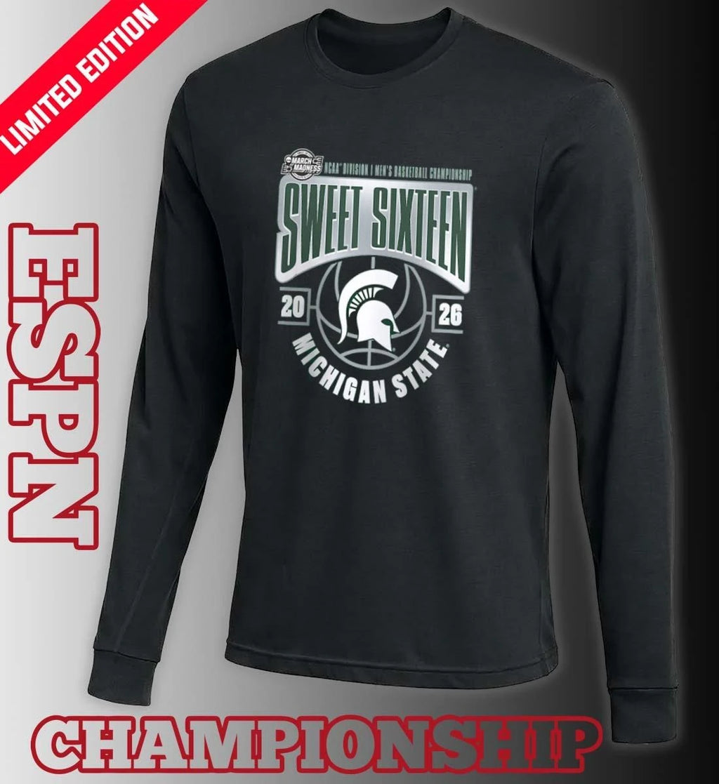 Official Michigan State Spartans Sweet 16 NCAA DI Men’s Basketball Tournament March Madness 2026 T-Shirt