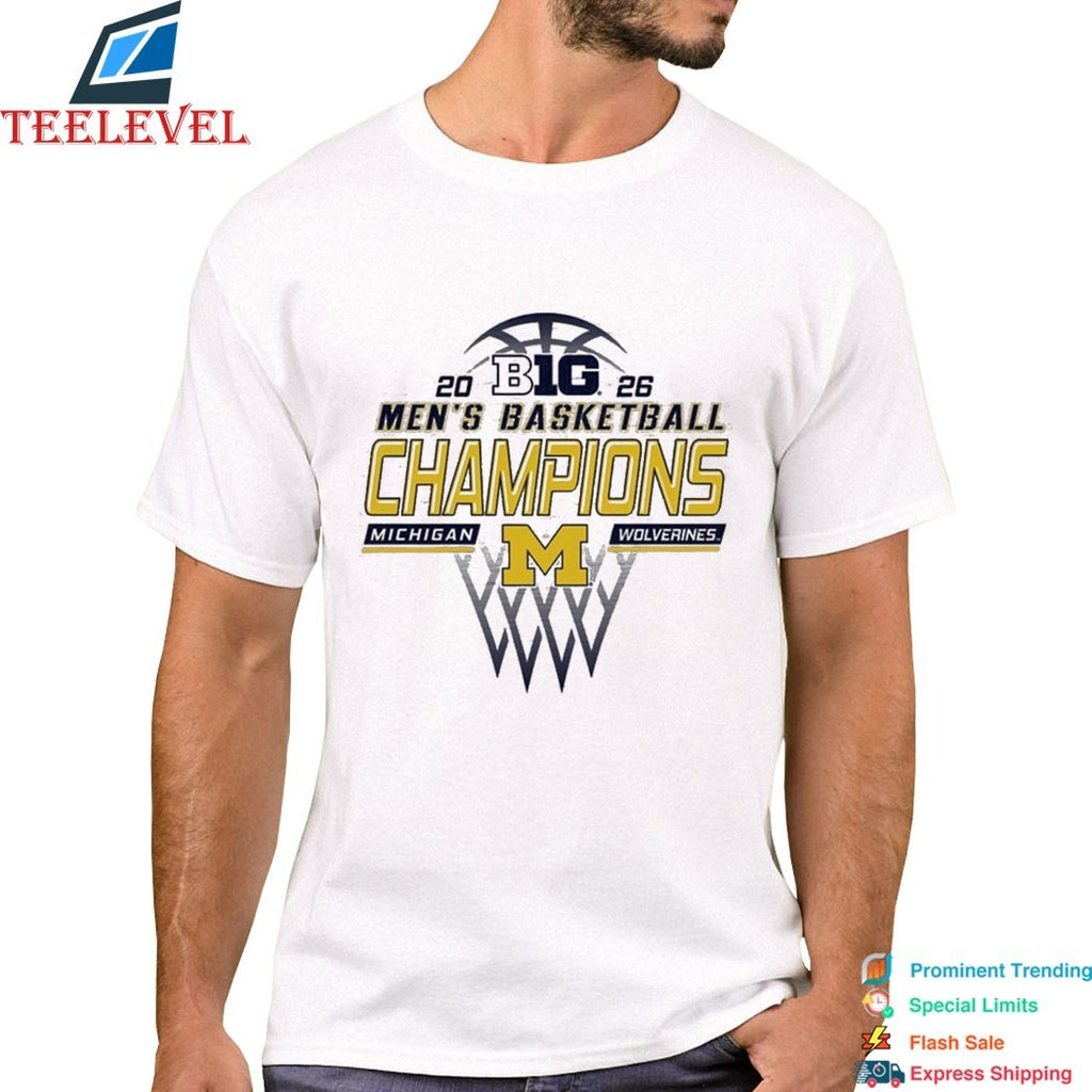 Official Michigan Wolverines 2026 Big Ten Conference Men’s Basketball Regular Season Champions T-Shirts