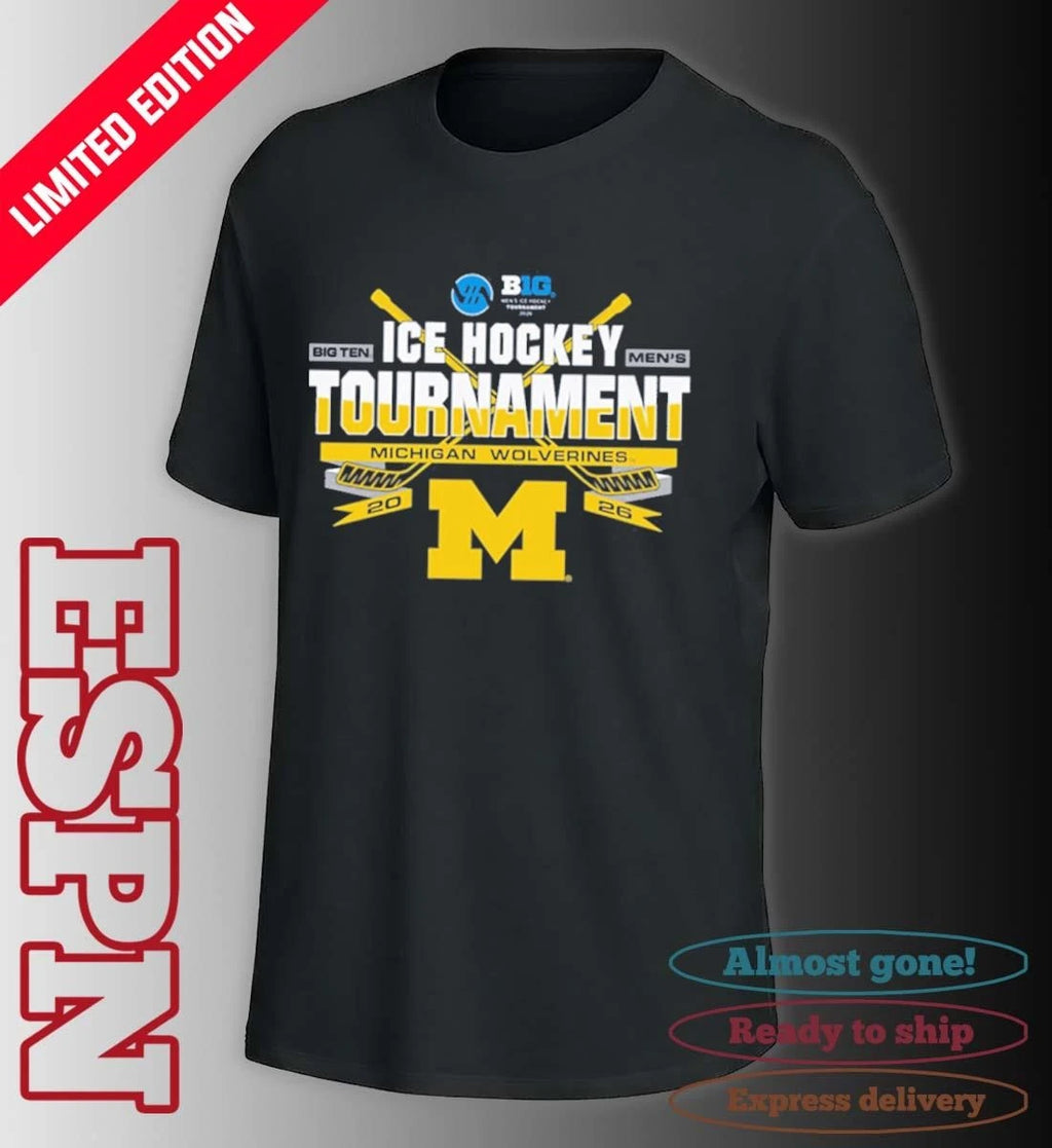 Official Michigan Wolverines 2026 Big Ten Hockey Championship Participant shirt