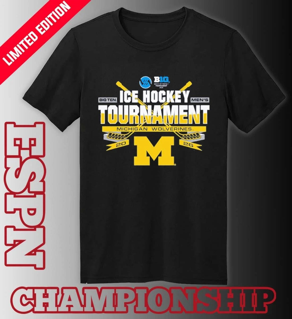 Official Michigan Wolverines 2026 Big Ten Hockey Championship Participant shirt