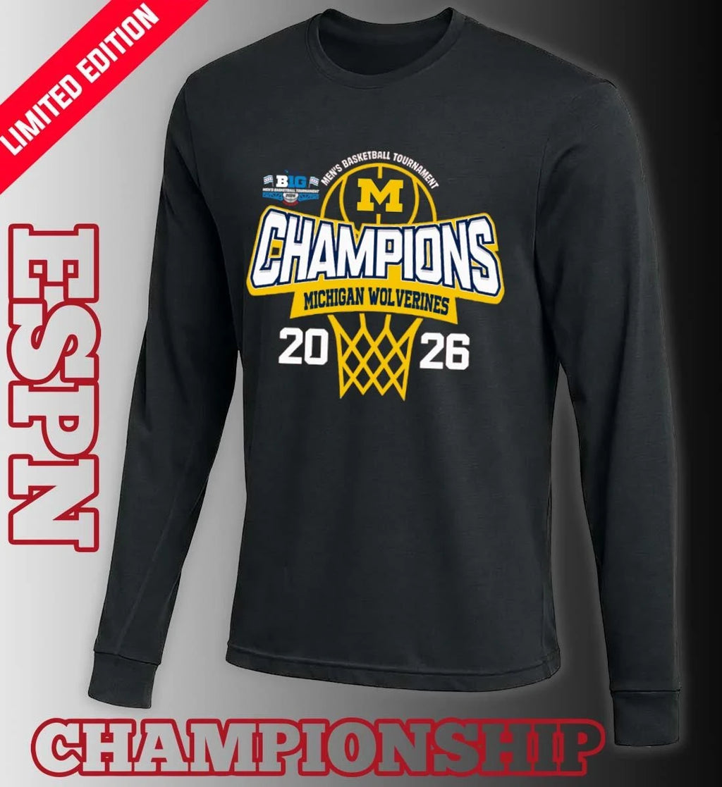 Official Michigan Wolverines 2026 Big Ten Men’s Basketball Tournament Champions Shirt