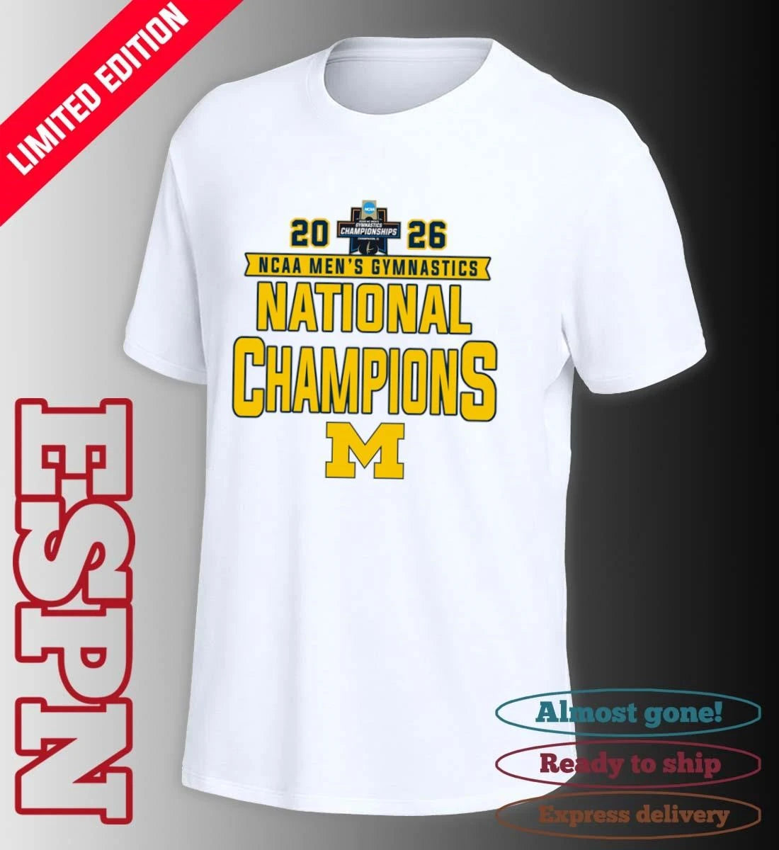 Official Michigan Wolverines 2026 NCAA Men’s Gymnastics National Champions Shirt