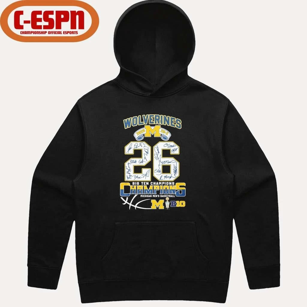 Official Michigan Wolverines Men’s Basketball 2026 Big Ten Tournament Champions 29-2 Shirt