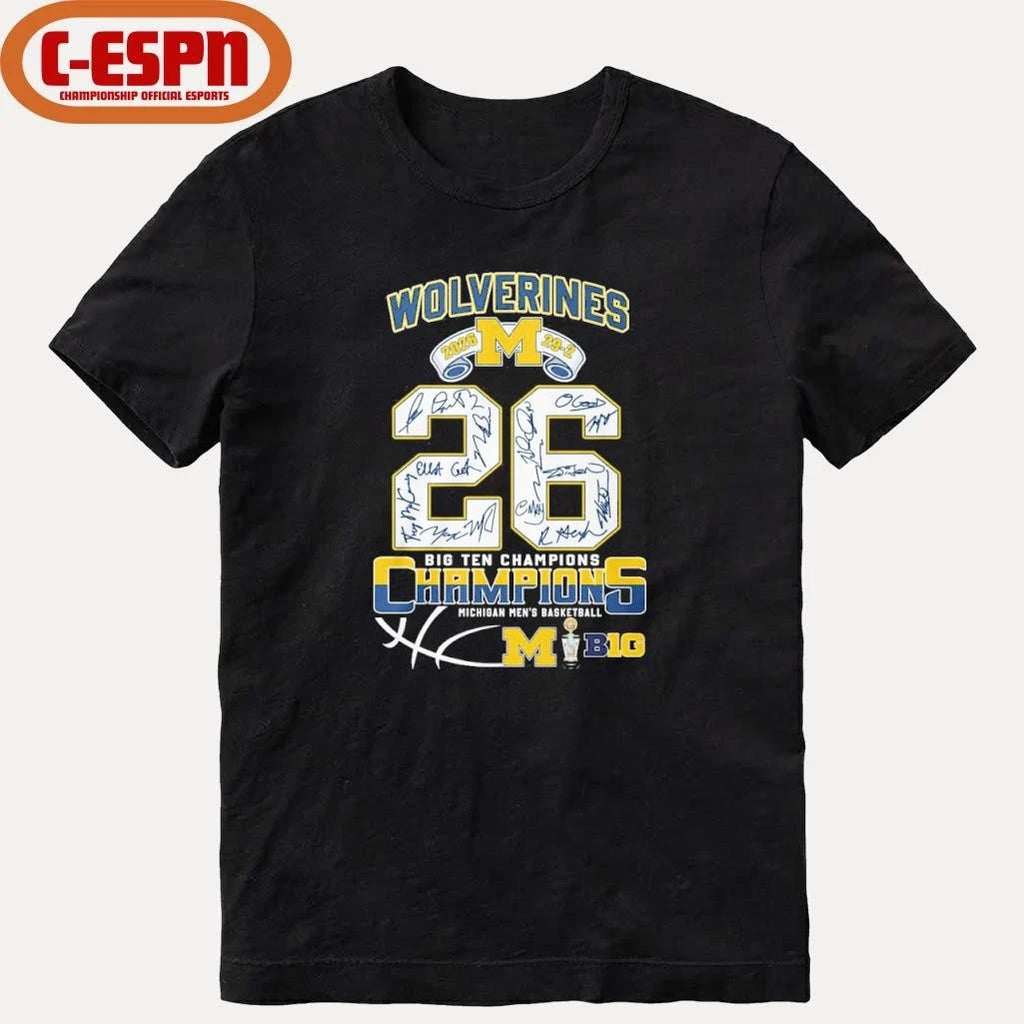 Official Michigan Wolverines Men’s Basketball 2026 Big Ten Tournament Champions 29-2 Shirt