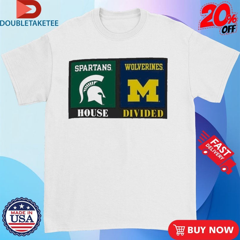 Official Michigan Wolverines Michigan State Spartans House Divided Champion Shirts