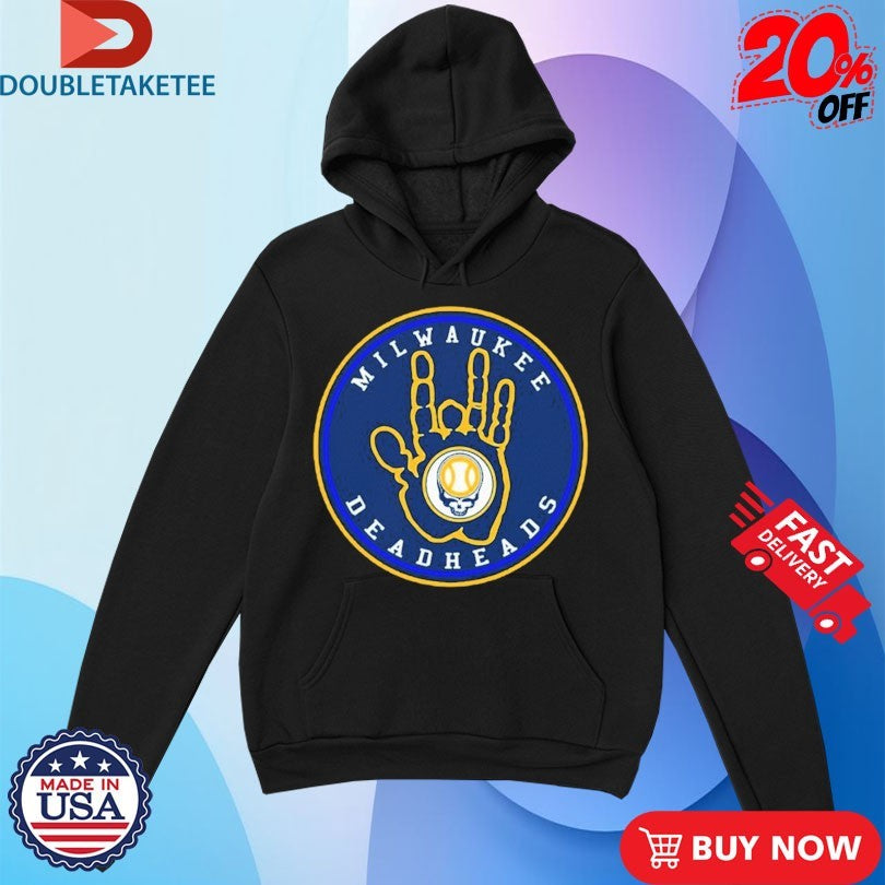 Official Milwaukee Brewers Deadheads Grateful Dead MLB Handprint Shirts