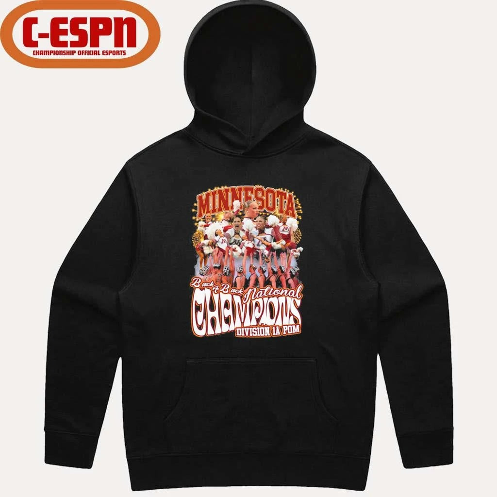 Official Minnesota Dance Team Back 4 Back Division 1A Pom National Champions Shirt