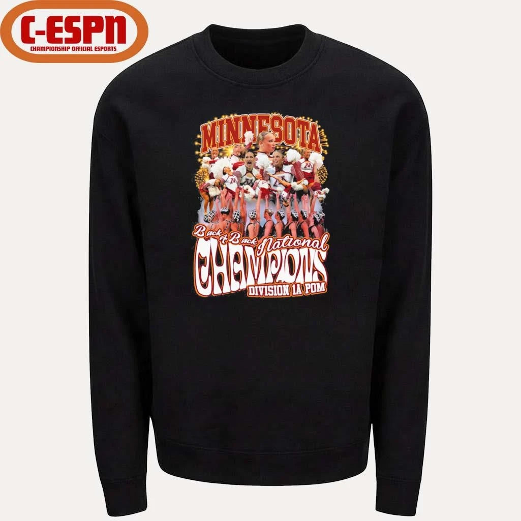 Official Minnesota Dance Team Back 4 Back Division 1A Pom National Champions Shirt