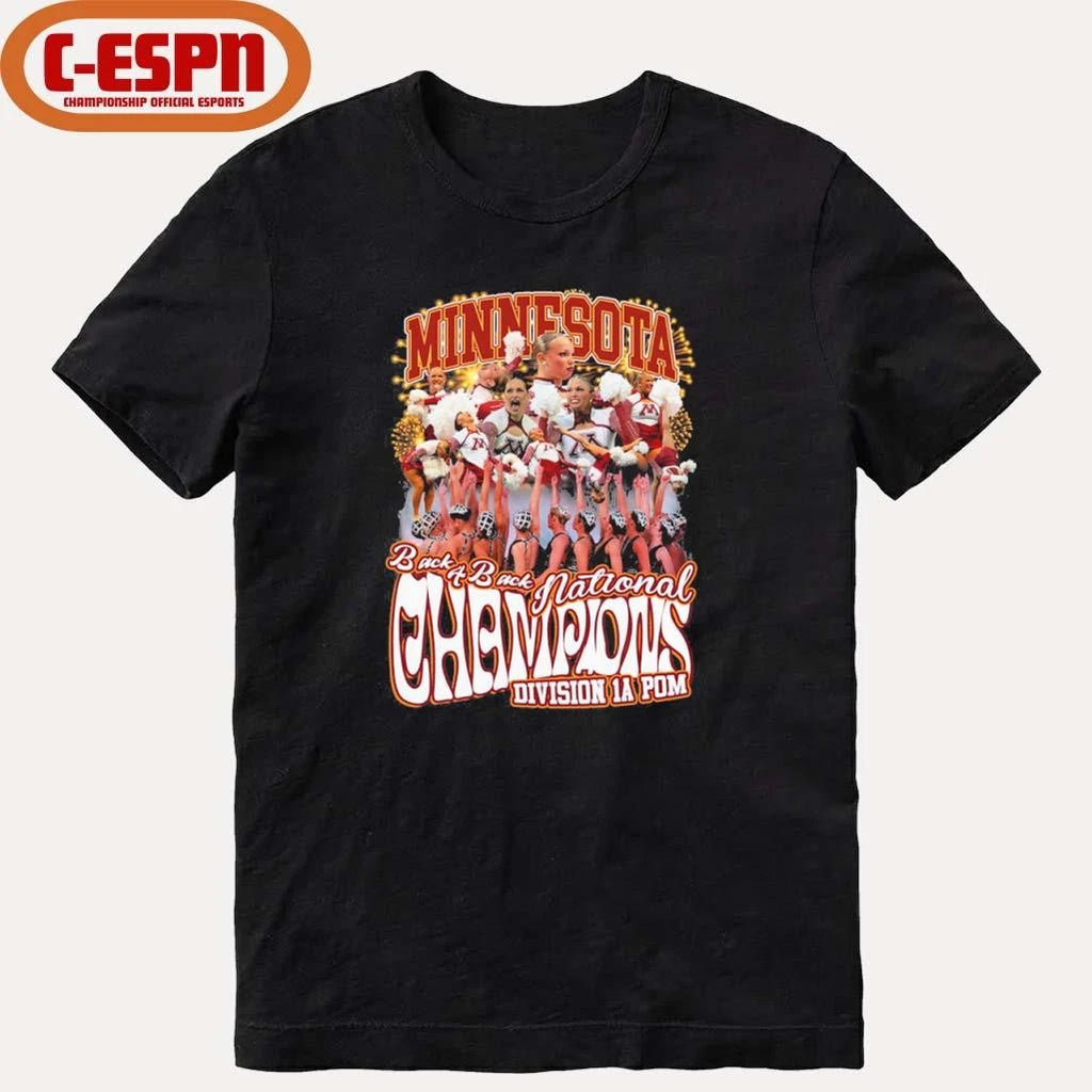Official Minnesota Dance Team Back 4 Back Division 1A Pom National Champions Shirt