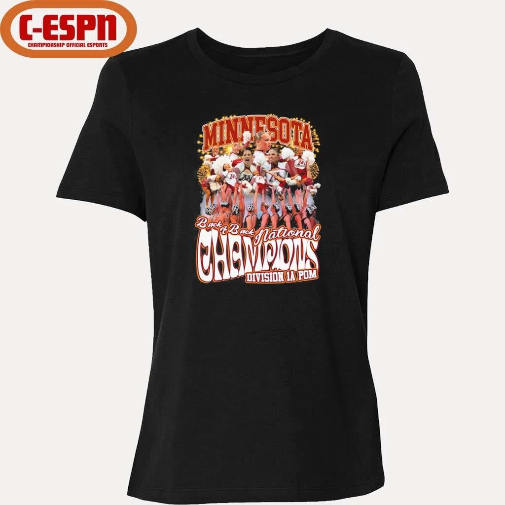 Official Minnesota Dance Team Back 4 Back Division 1A Pom National Champions Shirt
