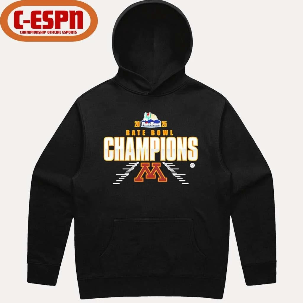 Official Minnesota Golden Gophers 2025 Rate Bowl Champions Shirt