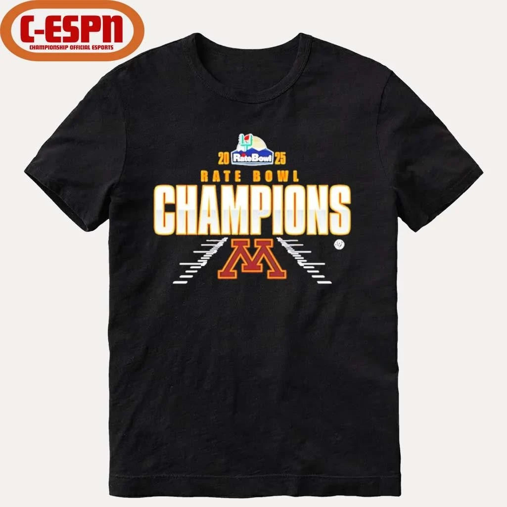 Official Minnesota Golden Gophers 2025 Rate Bowl Champions Shirt