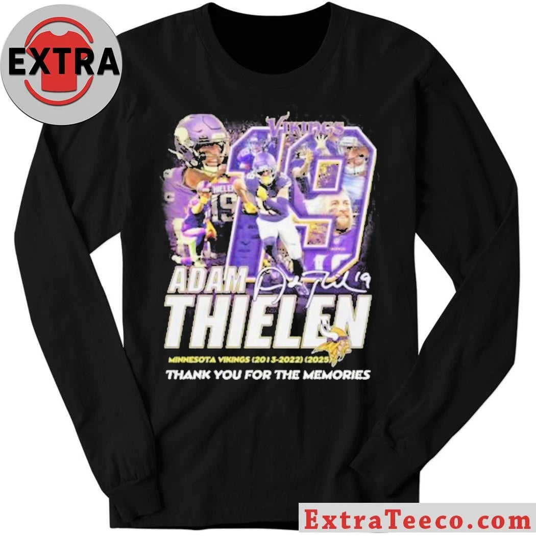 Official Minnesota Vikings Adam Thielen 2023-2025 Thank You For The Memories T-Shirt