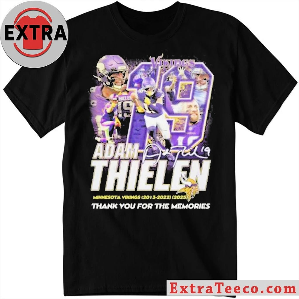 Official Minnesota Vikings Adam Thielen 2023-2025 Thank You For The Memories T-Shirt