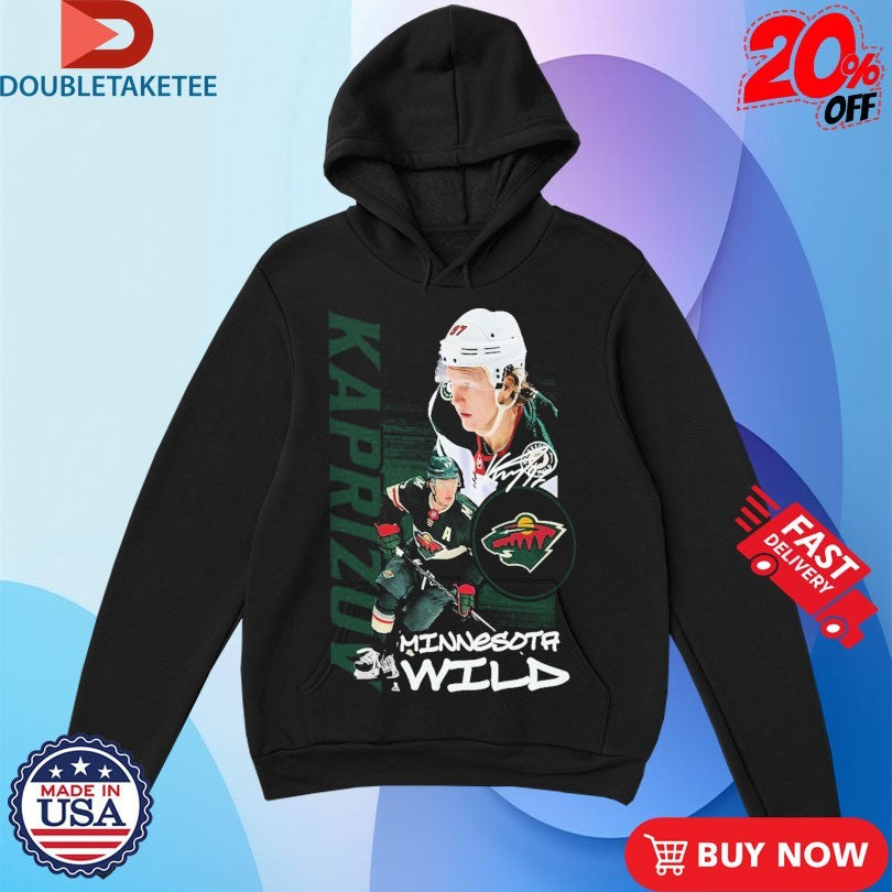 Official Minnesota Wild Kirill Kaprizov Playmaker NHL Signature Shirts