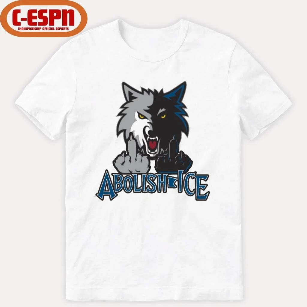 Official Minnesota Wolves Abolish Ice T-Shirt