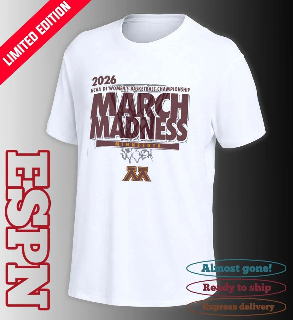 Official Minnesota Women’s Basketball Single Team 2026 NCAA March Madness Shirt