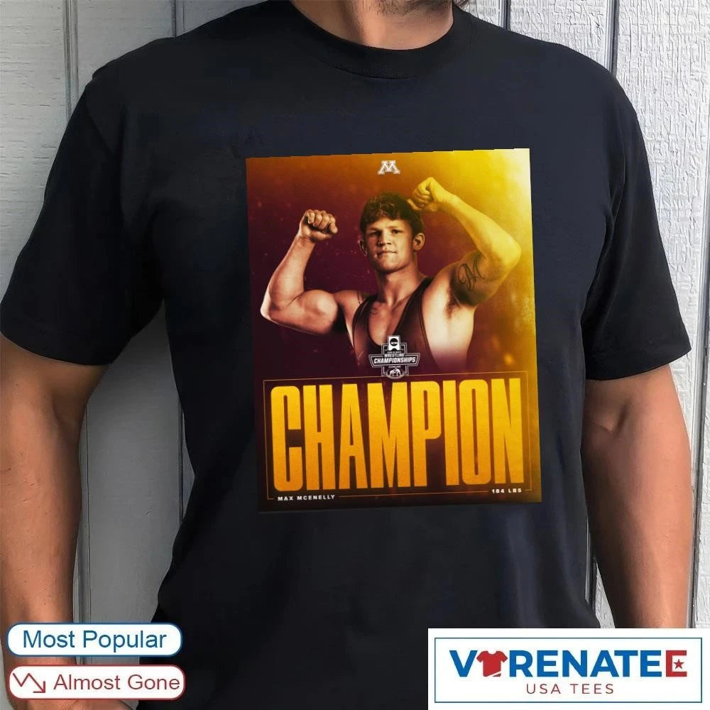 Official Minnesota Wrestling Golden Gopher Champion Max Mcenelly 2026 Poster T-Shirt