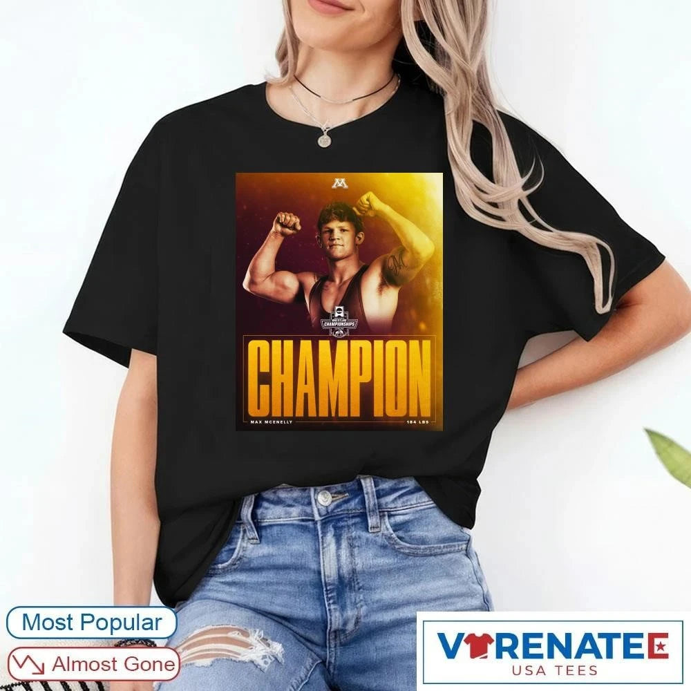 Official Minnesota Wrestling Golden Gopher Champion Max Mcenelly 2026 Poster T-Shirt