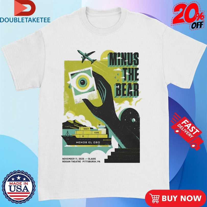 Official Minus The Bear McKees Rocks 11 11 2025 Menos El Oso Eye Shirts